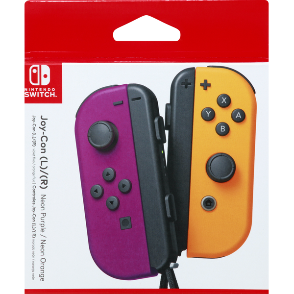 Nintendo Switch Joy-Con (L)/(R), Neon Purple/Neon Orange