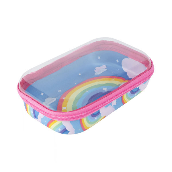 ZIPIT Clear Top Pencil Box - Rainbow