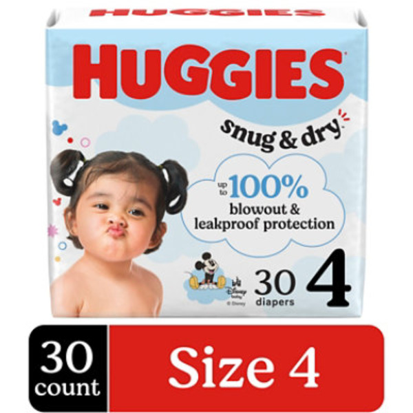 Huggies Snug & Dry Size 4 Diapers (22-37 lb)