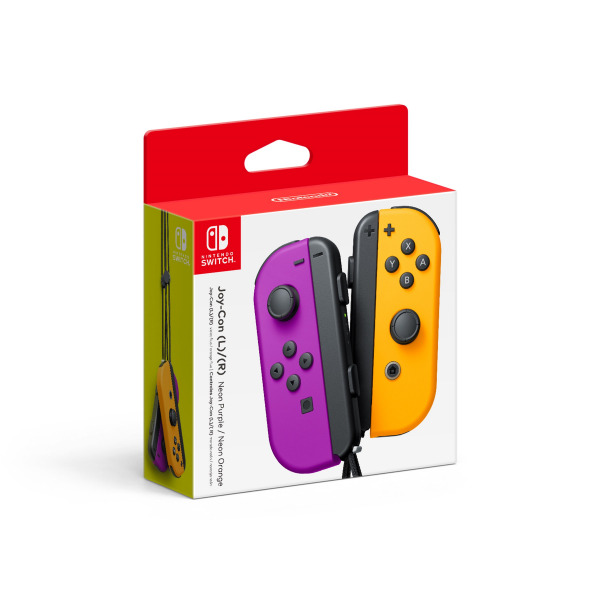 Meijer Nintendo Switch Joy-Con (L)/(R), Neon Purple/Neon Orange