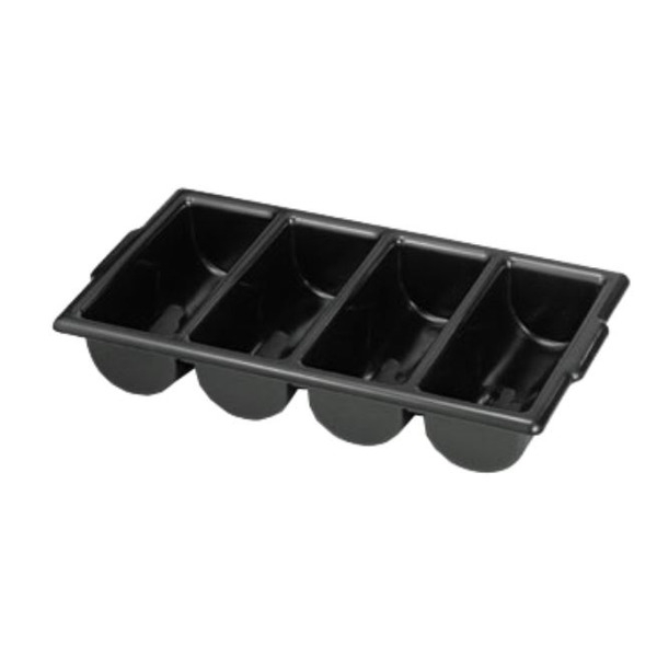 4 Compartment Cutlery Bin - Black