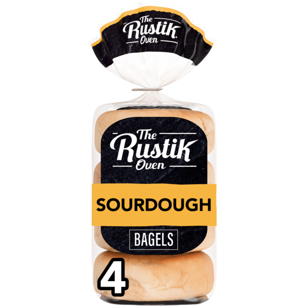 The Rustik Oven 4 ct, Sourdough, Bagels, Sourdough Bagel, 16.8 oz