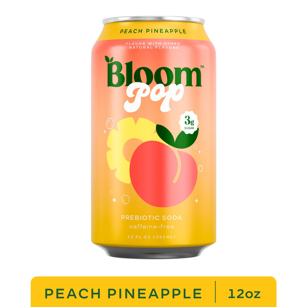 Peach Pineapple, Prebiotic Soda, Can
