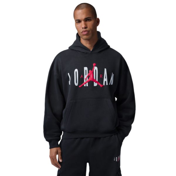 Jordan Men's Brooklyn GFX Oversized Pullover Hoodie, XXL - Black