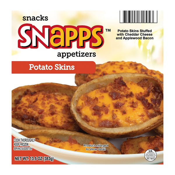 Snapps Potato Skins Stuffed With Cheddar Cheese And Applewood