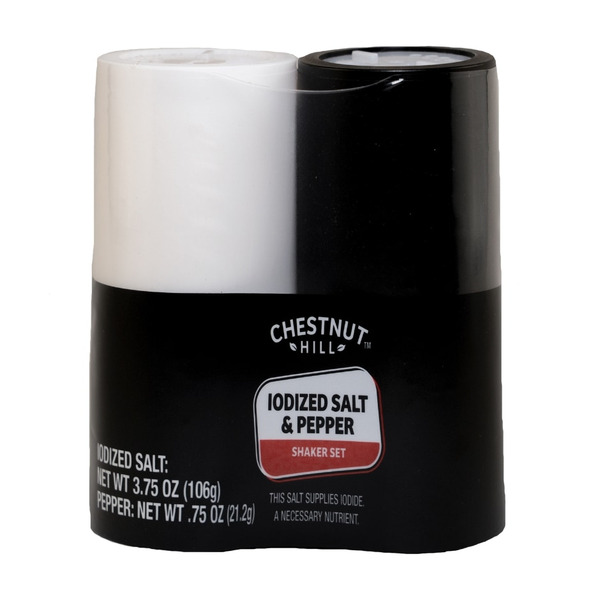 CHESTNUT HILL Iodized Salt & Pepper Shakers Set Same-Day Delivery