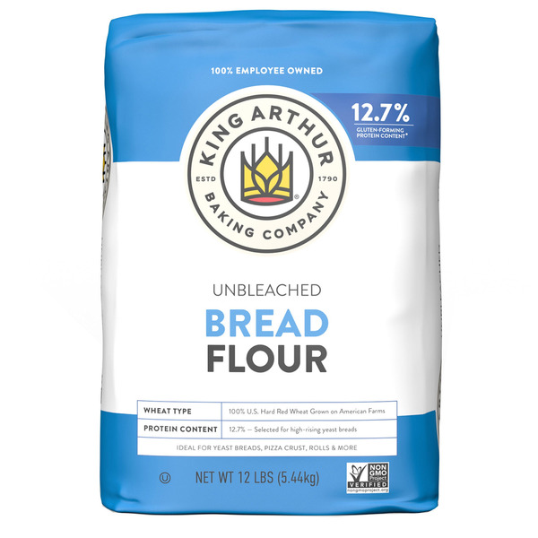King Arthur Baking Company Unbleached Bread Flour, 12 lbs