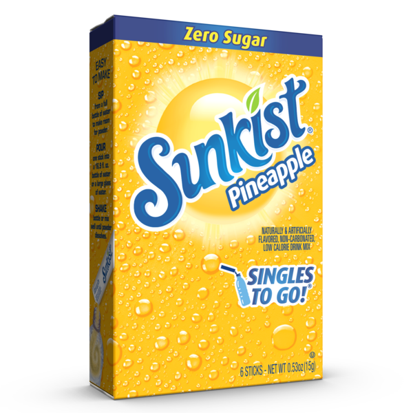 Sunkist Pineapple Drink Sticks, Low Calorie Same-Day Delivery