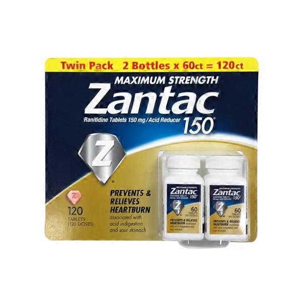 Zantac Maximum Strength150mg Ranitidine Tablets (60 ct) Instacart