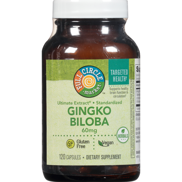 Full Circle Ultimate Extract, Standardized Gingko Biloba 60 Mg Supports