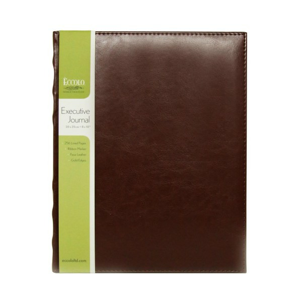 Eccolo Executive Journal - Brown - 256 Pages - 8" x 10"