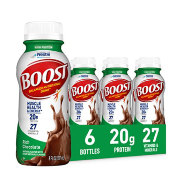BOOST High Protein Nutritional Drink, Rich Chocolate, 20 g Protein