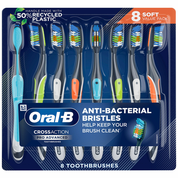Oral-B CrossAction Pro Advanced Toothbrushes, Soft Same-Day Delivery ...