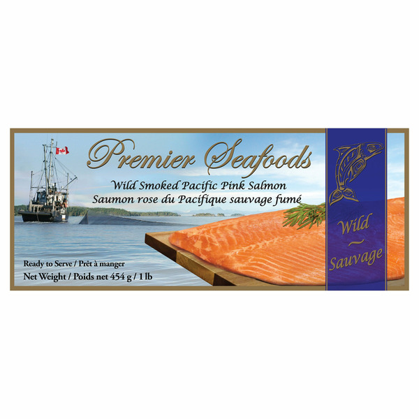 Premier Seafoods Wild Smoked Pacific Pink Salmon 454 g