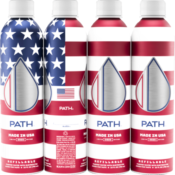 Pathwater Purified Water With Electrolytes Limited Edition USA 12 Pack Case