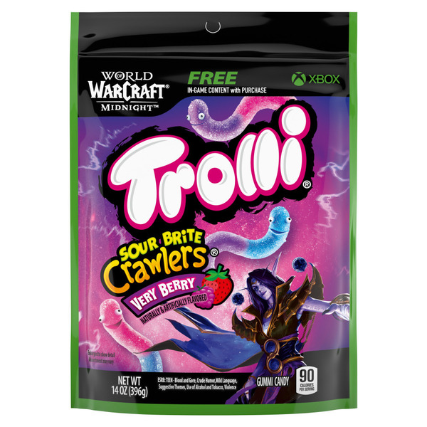 Trolli Sour Brite Crawlers Candy Very Berry Sweet And Sour Same