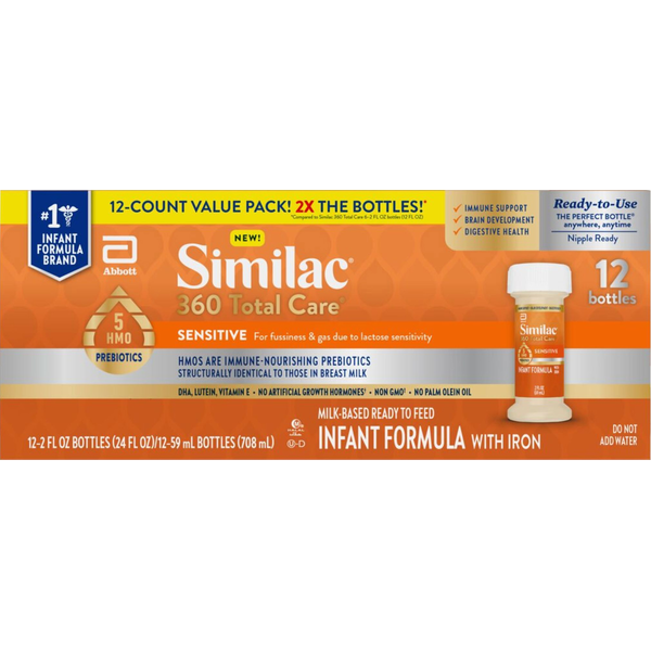 Similac Infant Formula with Iron, Milk-Based, Ready to Feed, Sensitive