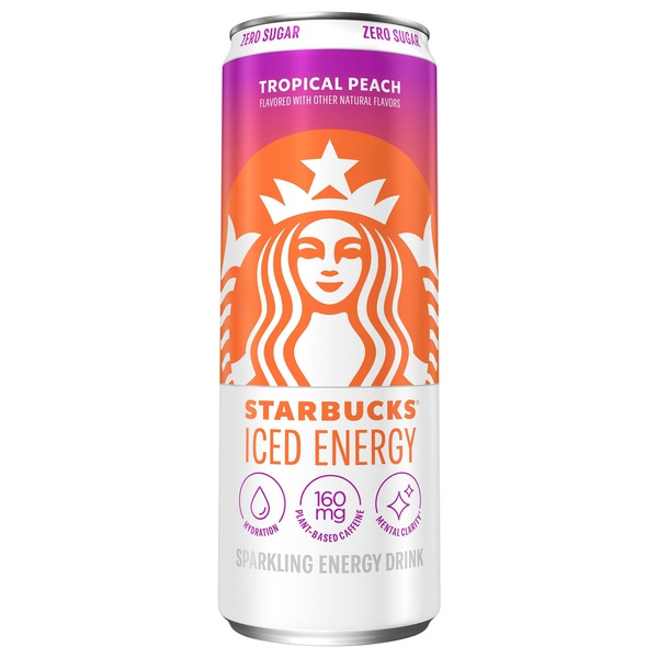 Starbucks Iced Energy Zero Sugar Sparkling Energy Drink Tropical