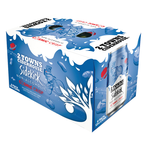 2 Towns Ciderhouse Hard Cider, Non-Alcoholic, Cosmic Crisp Same