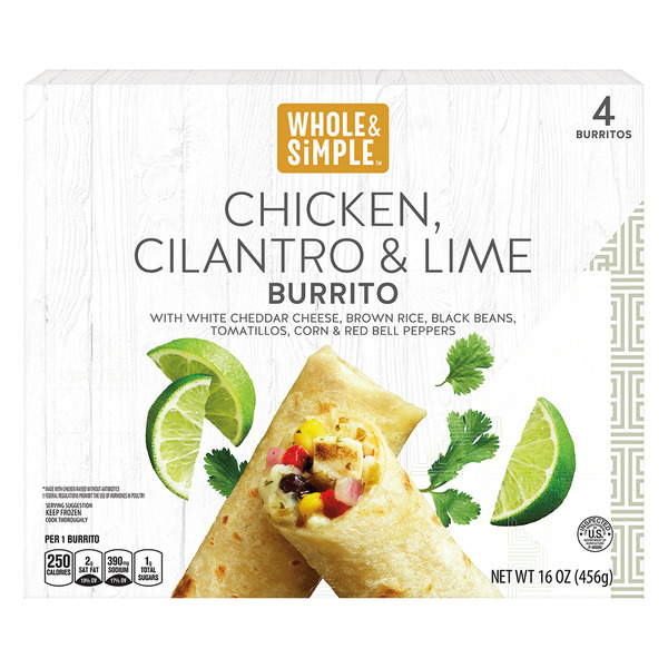 Whole & Simple Chix Cil Lime Burrritos