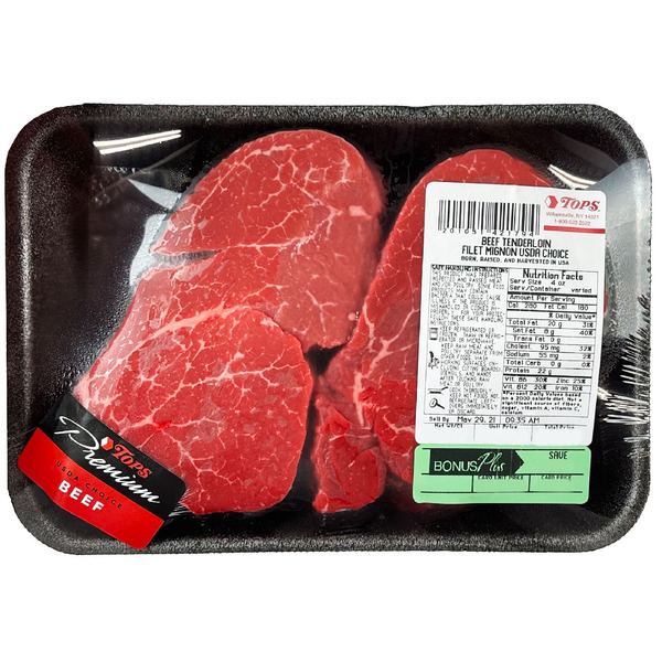 Choice Beef Tenderloin Filet Mignon Same-Day Delivery or
