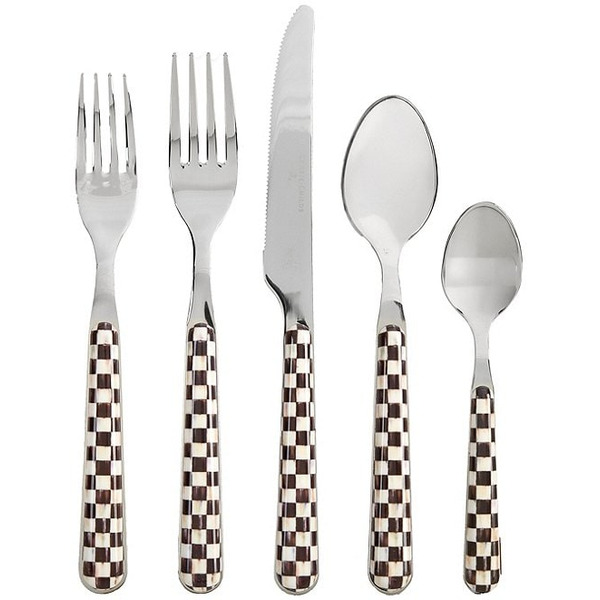 Mac Kenzie-Childs Check Bistro Flatware Five-Piece Place Setting