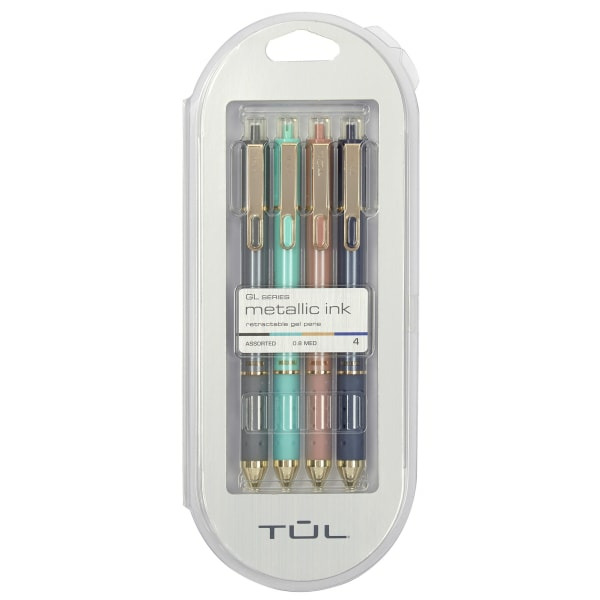 TUL Medium Point Retractable Gel Pens - Assorted Barrel Colors, Assorted Metallic Inks - 0.8 mm