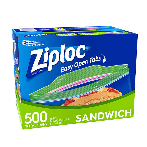 Ziploc- 8X8 Sandwich Bags - 500 ct
