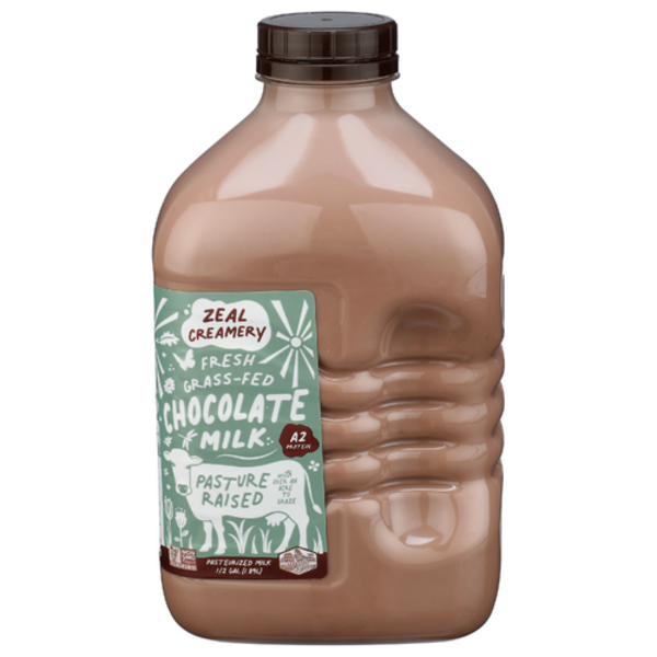 Zeal Creamery Grass Fed Chocolate Milk 100% A2 Proteins Same-Day