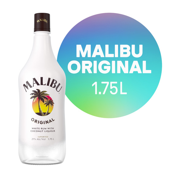 Malibu White Rum with Coconut Liqueur Same-Day Delivery or Pickup