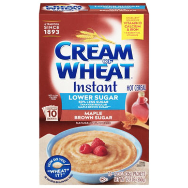 Cream of Wheat Lower Sugar Instant Maple Brown Sugar Hot Cereal
