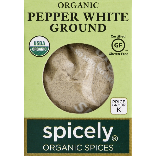 Spicely Organics Pepper, White Ground, Organic