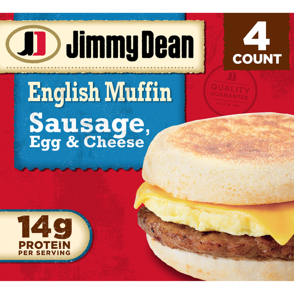 Jimmy Dean English Muffin Breakfast Sandwiches with Sausage, Egg