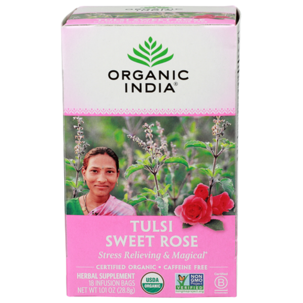 Organic India Sweet Rose Tulsi Tea