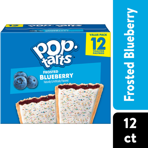 Pop-Tarts Frosted Blueberry Toaster Pastries, Breakfast Foods, Value Pack, 12 Count