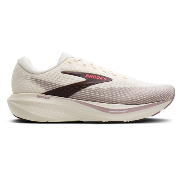 Brooks Women's Ghost AMP Cushioned Road Running Shoes, Size 9 - Beige/Pink