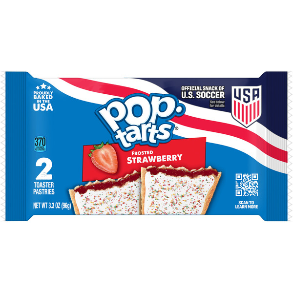 Pop-Tarts Frosted Strawberry Toaster Pastries, Breakfast Foods, 2 Count