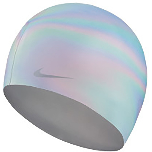 Nike Silicone Swim Cap, One Size - Silver