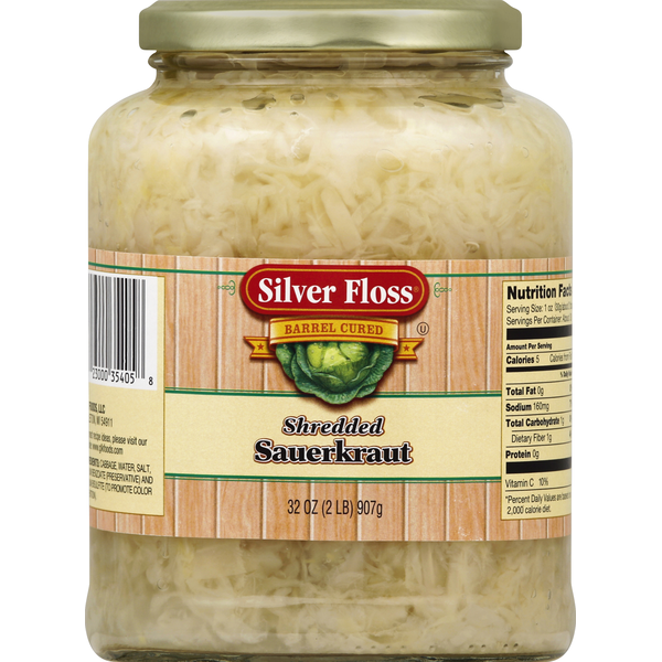 Silver Floss Sauerkraut, Barrel Cured, Shredded (32 oz) Instacart