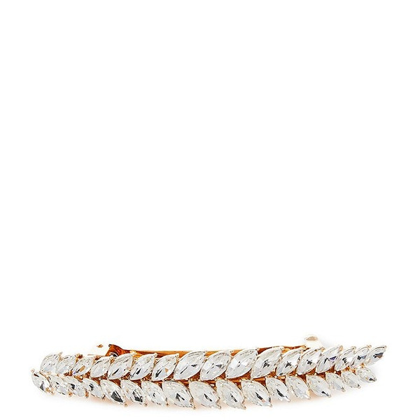 Southern Living x Borrowed  Blue Crystal Navette Stone Hair Barrette