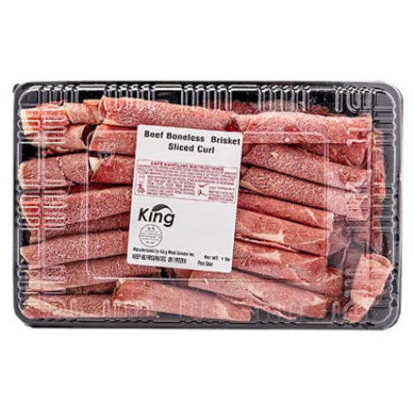 King Cheese Beef Boneless Brisket Sliced Curl
