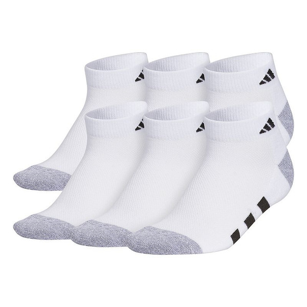 adidas Boys  6-Pk. Low-Cut Socks, Boy's, Size: 8-9.5, White