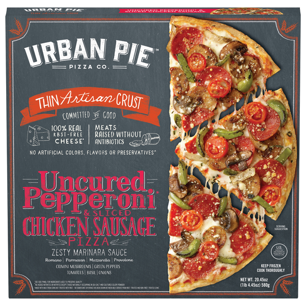 Urban Pie Pizza Co. Pizza, Thin Artisan Crust, Uncured Pepperoni