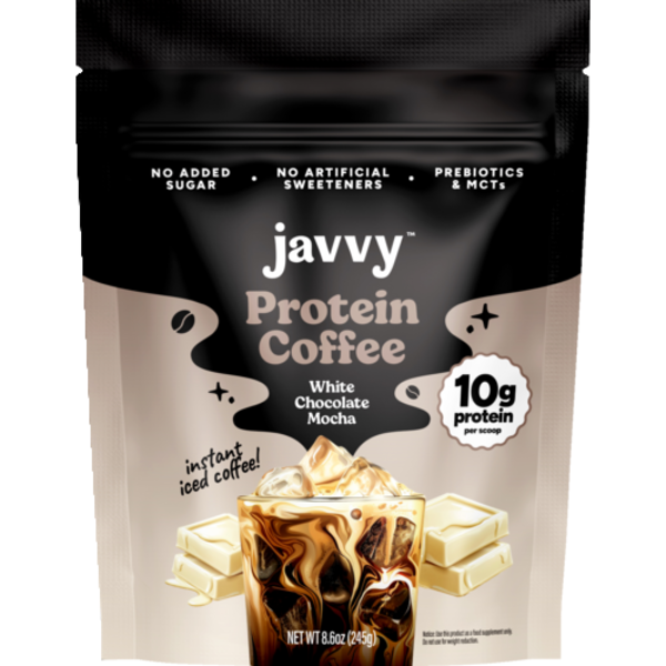 Javvy Coffee White Chocolate Mocha Instant Iced Protein Coffee