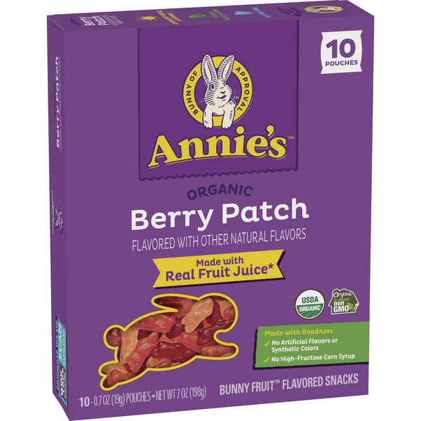 Publix Annie's Organic Berry Patch Bunny Fruit Flavored Kids School