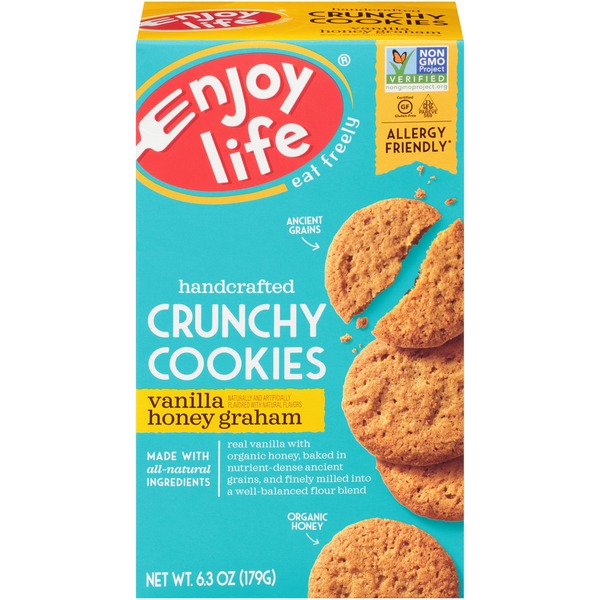 Enjoy Life Foods Cookies, Vanilla Honey Graham, Crunchy