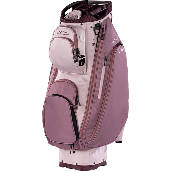 Sun Mountain Women's 2026 C-100 Cart Bag - Powder/Mauve/Wine