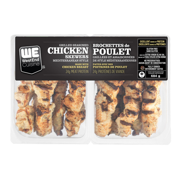 WestEnd Cuisine Grilled Chicken Breast Skewers