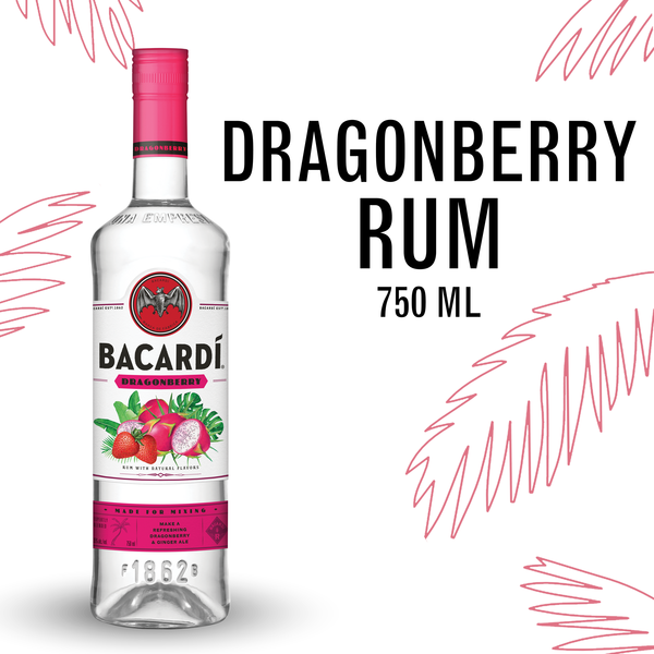 Bacardí® Dragonberry Rum, Gluten Free Same-Day Delivery | Publix