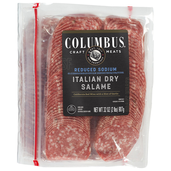 Columbus Reduced Sodium Italian Dry Salame, 16 oz, 2-count